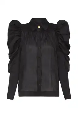 Aje Kindred Butterfly Sleeve Shirt Black Size 10 for rent on The Volte - image 3