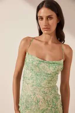 Shona Joy Belvedere Back Bias Maxi Dress Green Size 8 for rent on The Volte - image 2