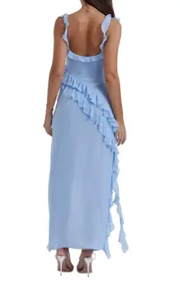 House of CB Ariela Ruffle Dress Blue Size 6 for rent on The Volte - image 4