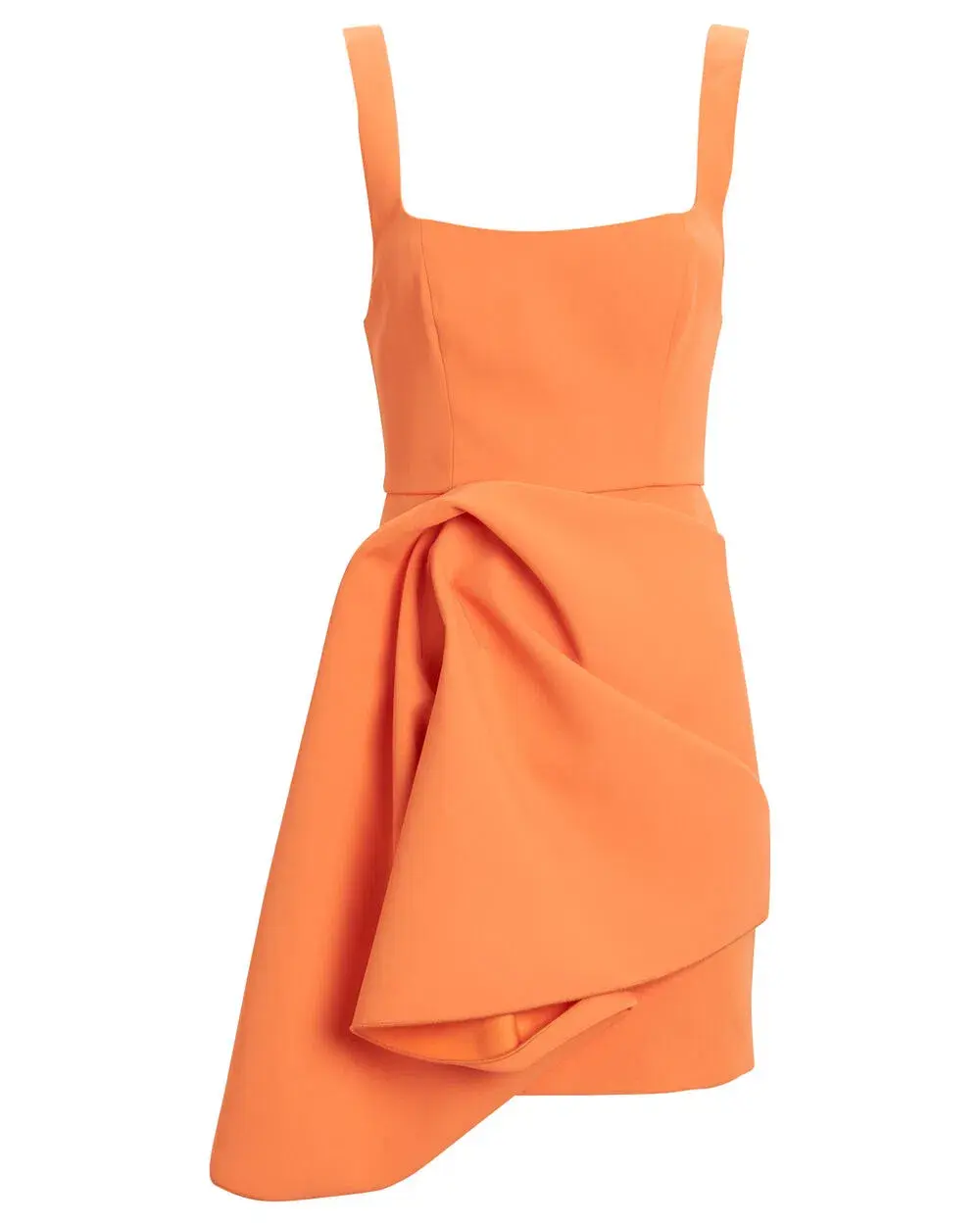 Acler Clarke Draped Mini Dress Orange Size 8 for rent on The Volte - main image