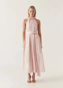 Aje Mariel Trapeze Midi Dress in Soft Pink Size 6 for rent on The Volte - image 1